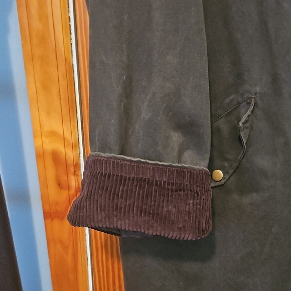 Zara Corduroy Collar Waxed Trench - Picture 7 of 8